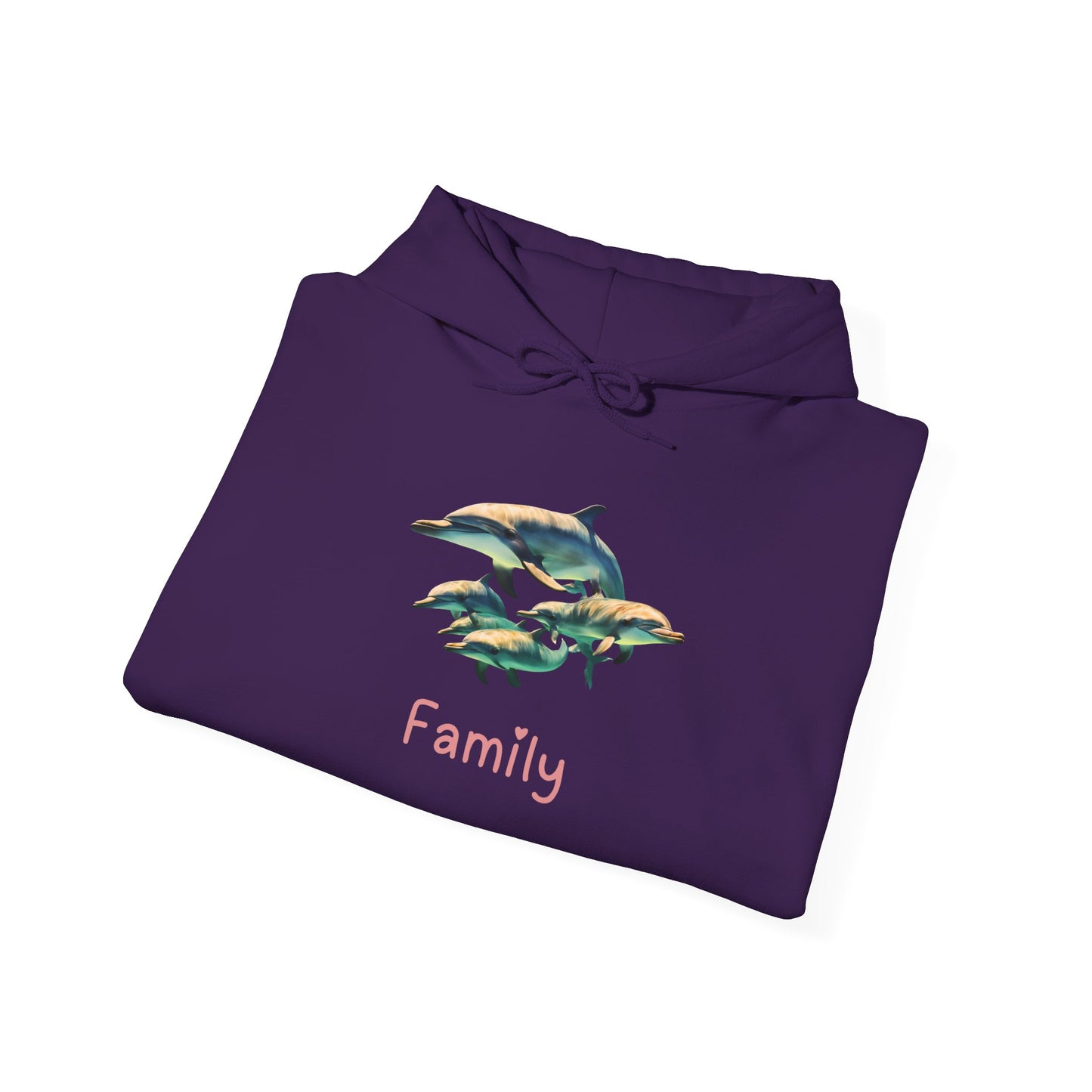 Dolphin Family Unisex Hooded Sweatshirt