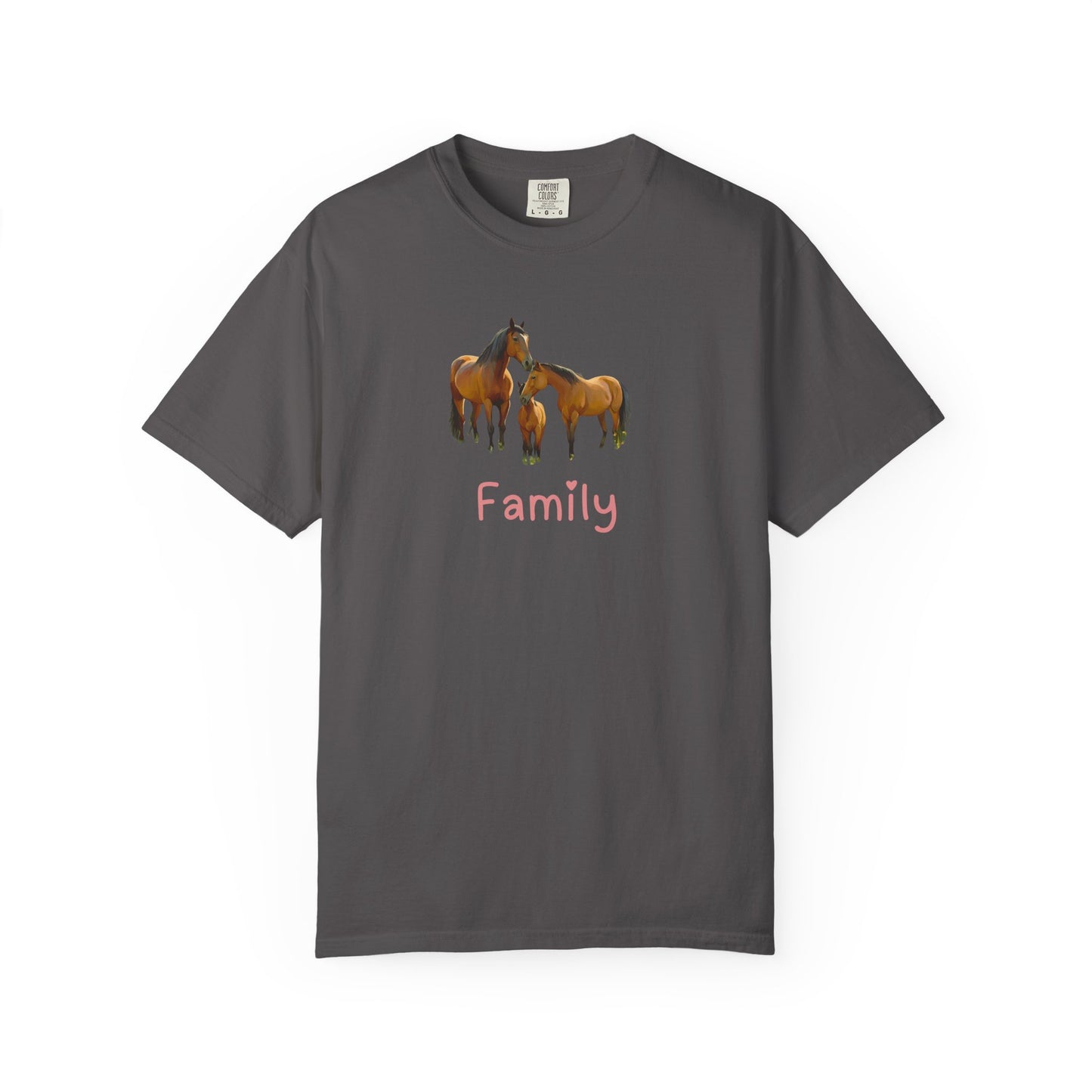 Horse Family Unisex Garment-Dyed T-Shirt