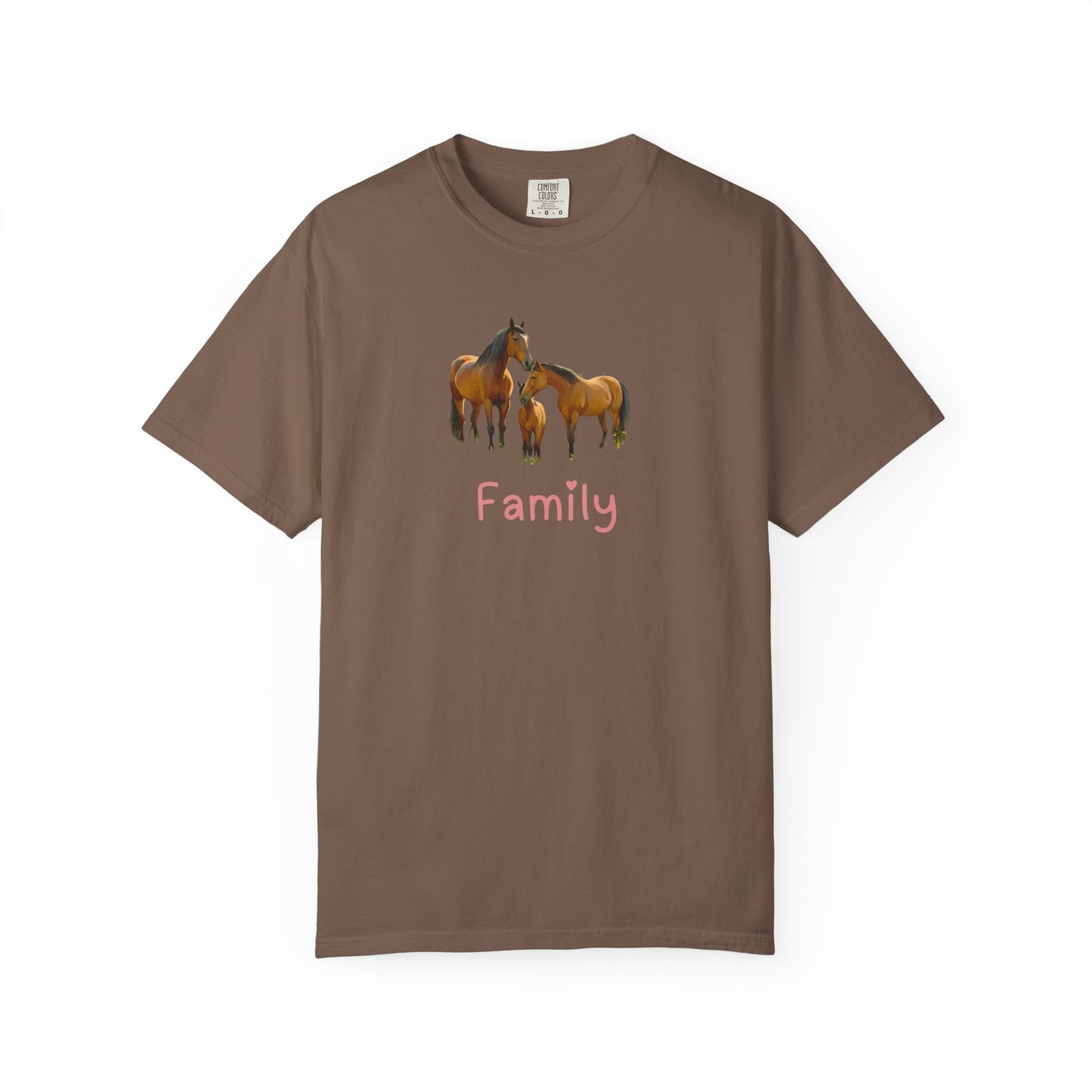 Horse Family Unisex Garment-Dyed T-Shirt