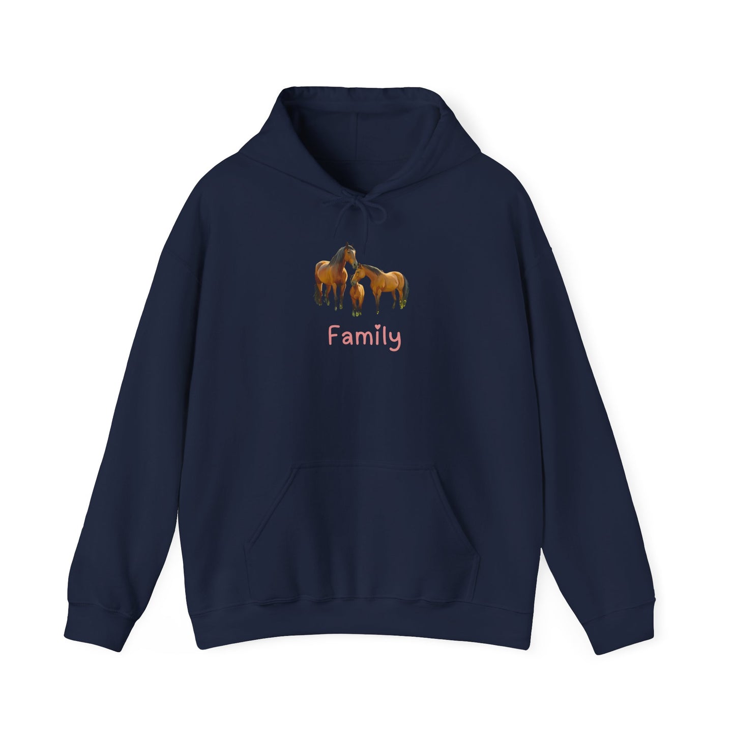 Horse Family Unisex Hooded Sweatshirt