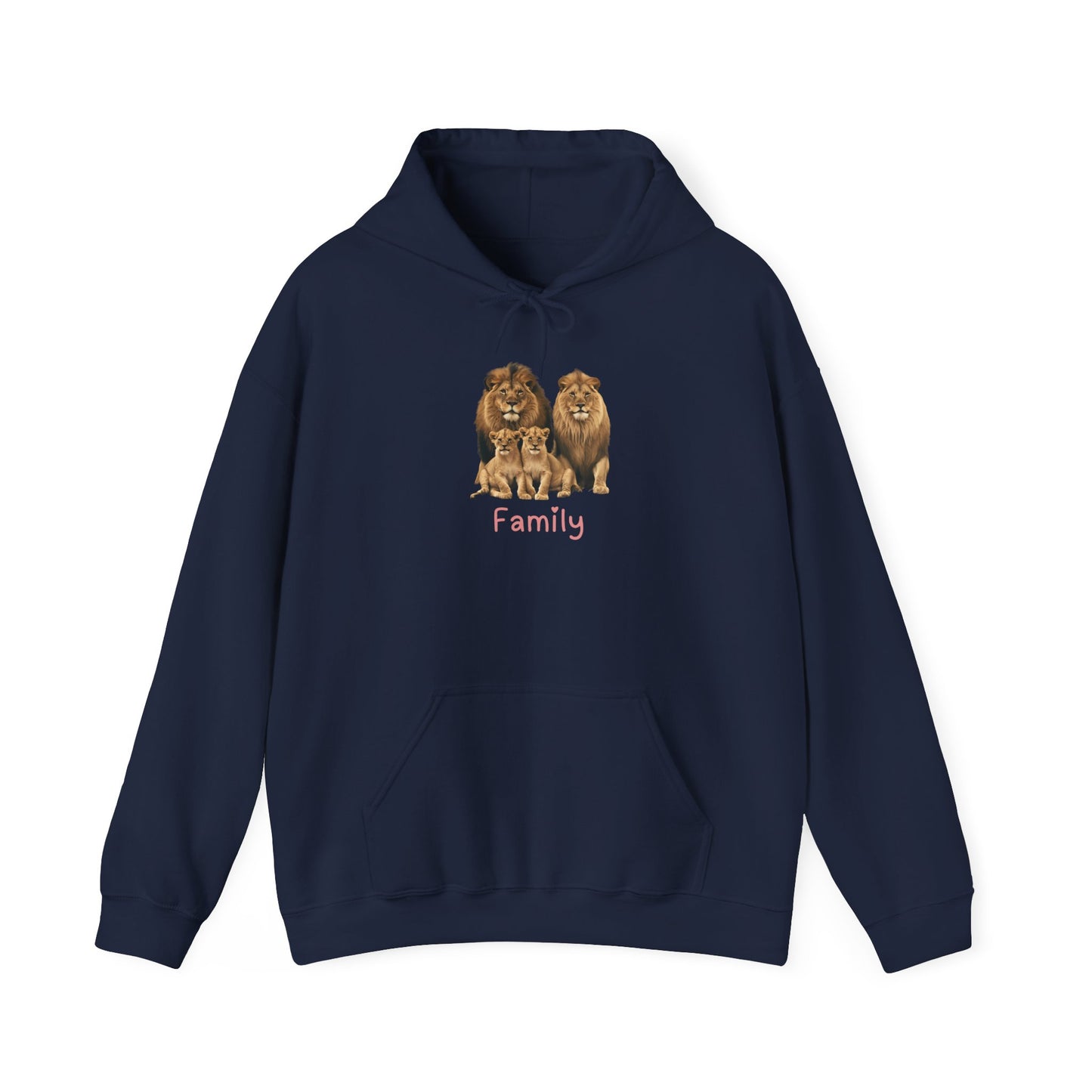 Lion Family Unisex Hooded Sweatshirt