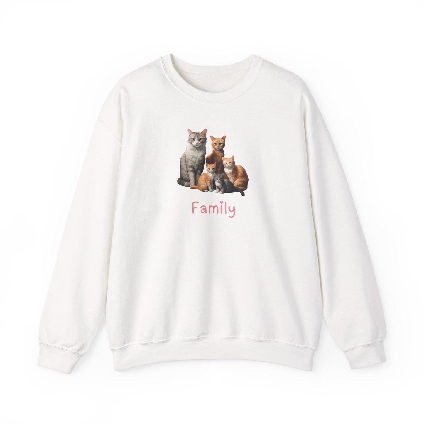 Cat Family  Unisex Crewneck Sweatshirt