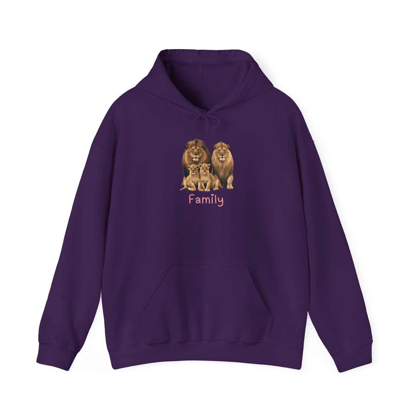 Lion Family Unisex Hooded Sweatshirt