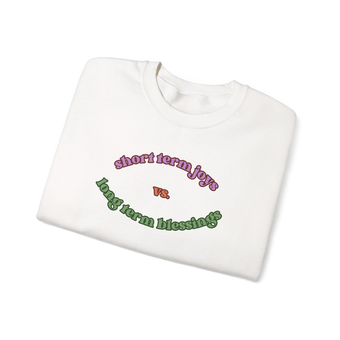 Short Term vs Long Term Unisex Heavy Blend Crewneck Sweatshirt