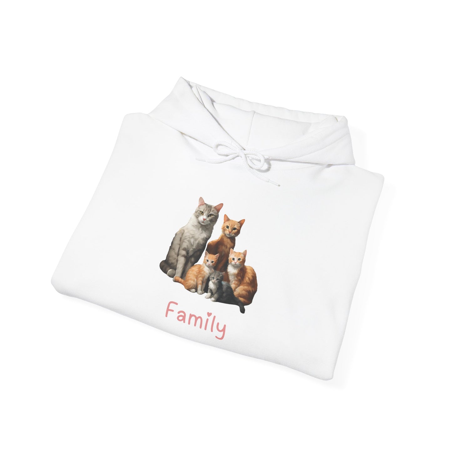 Cat Family Unisex Hooded Sweatshirt