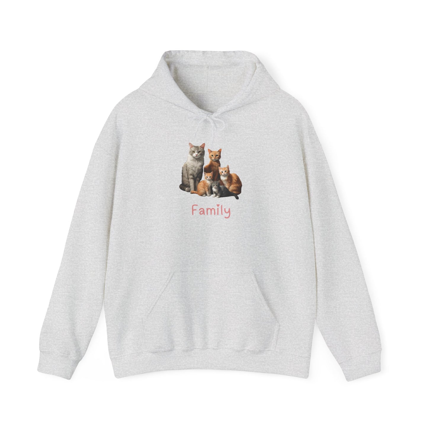 Cat Family Unisex Hooded Sweatshirt