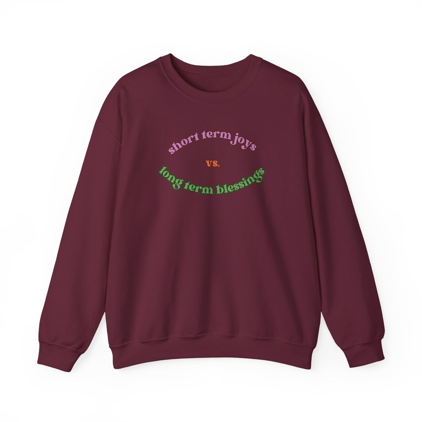 Short Term vs Long Term Unisex Heavy Blend Crewneck Sweatshirt