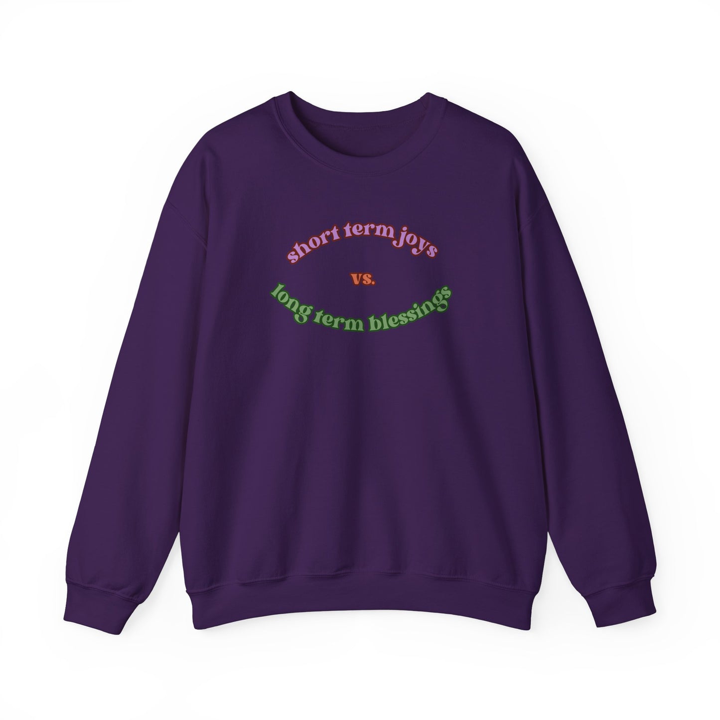 Short Term vs Long Term Unisex Heavy Blend Crewneck Sweatshirt