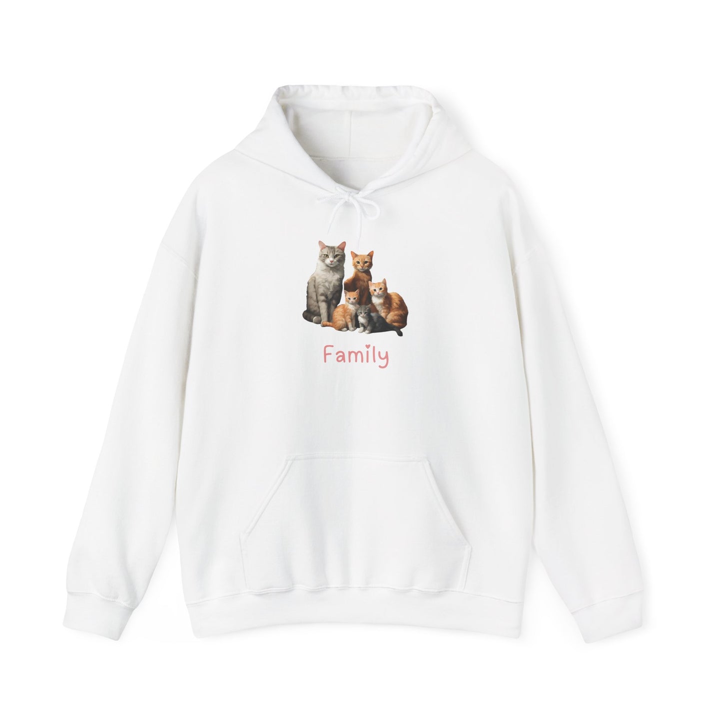 Cat Family Unisex Hooded Sweatshirt