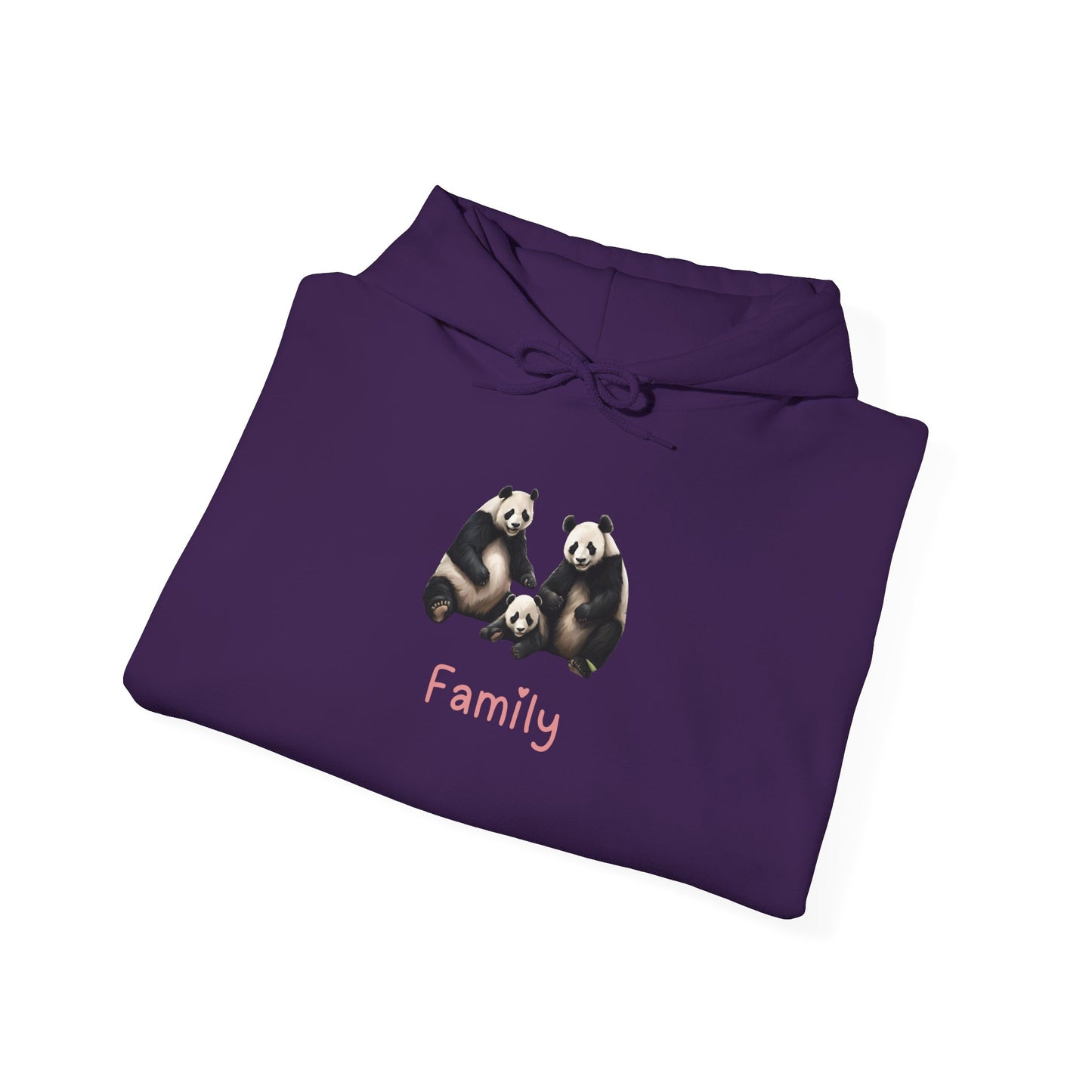 Panda Family Unisex Hooded Sweatshirt