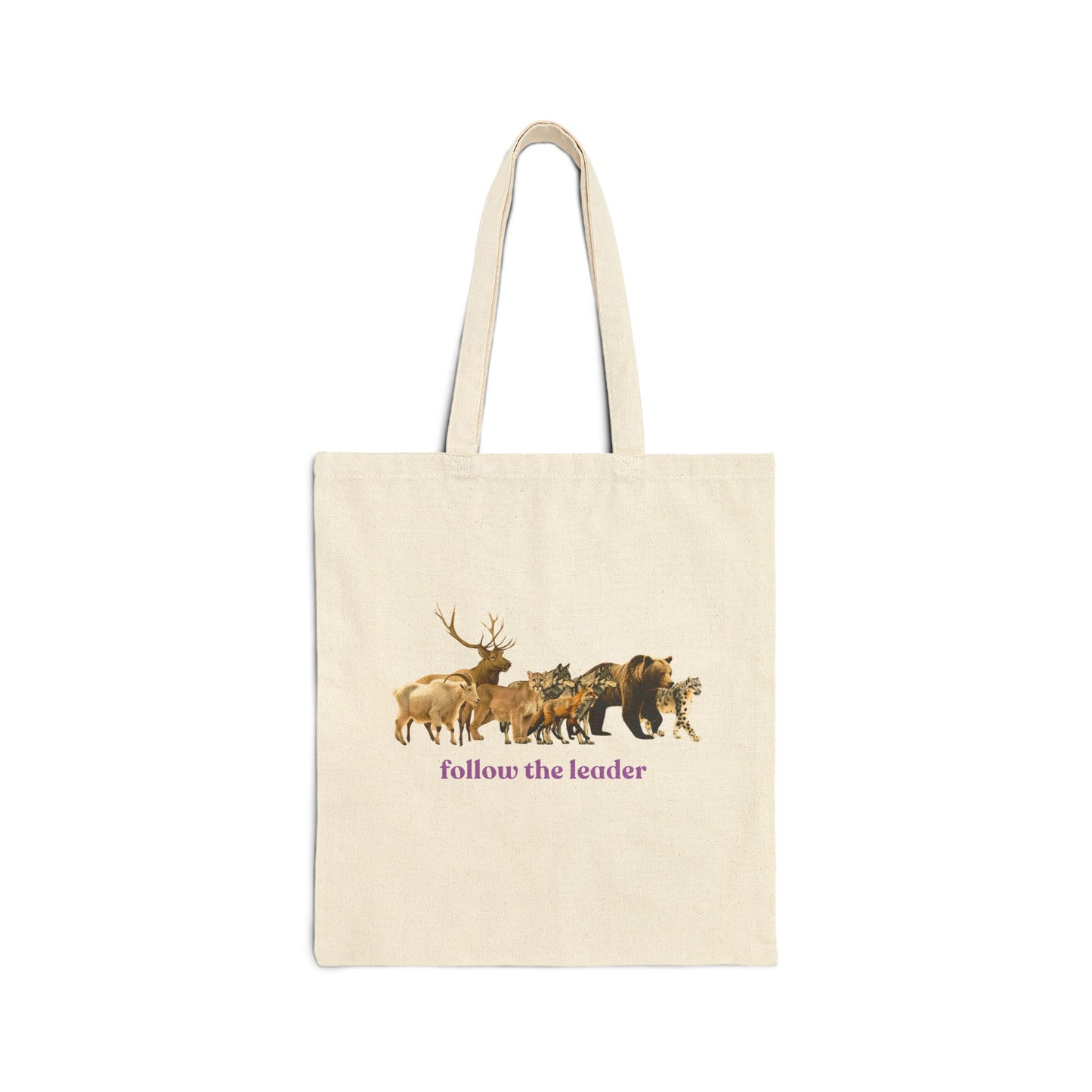Follow The Leader Cotton Canvas Tote Bag