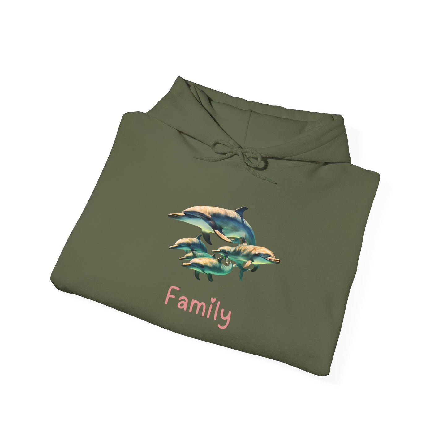 Dolphin Family Unisex Hooded Sweatshirt