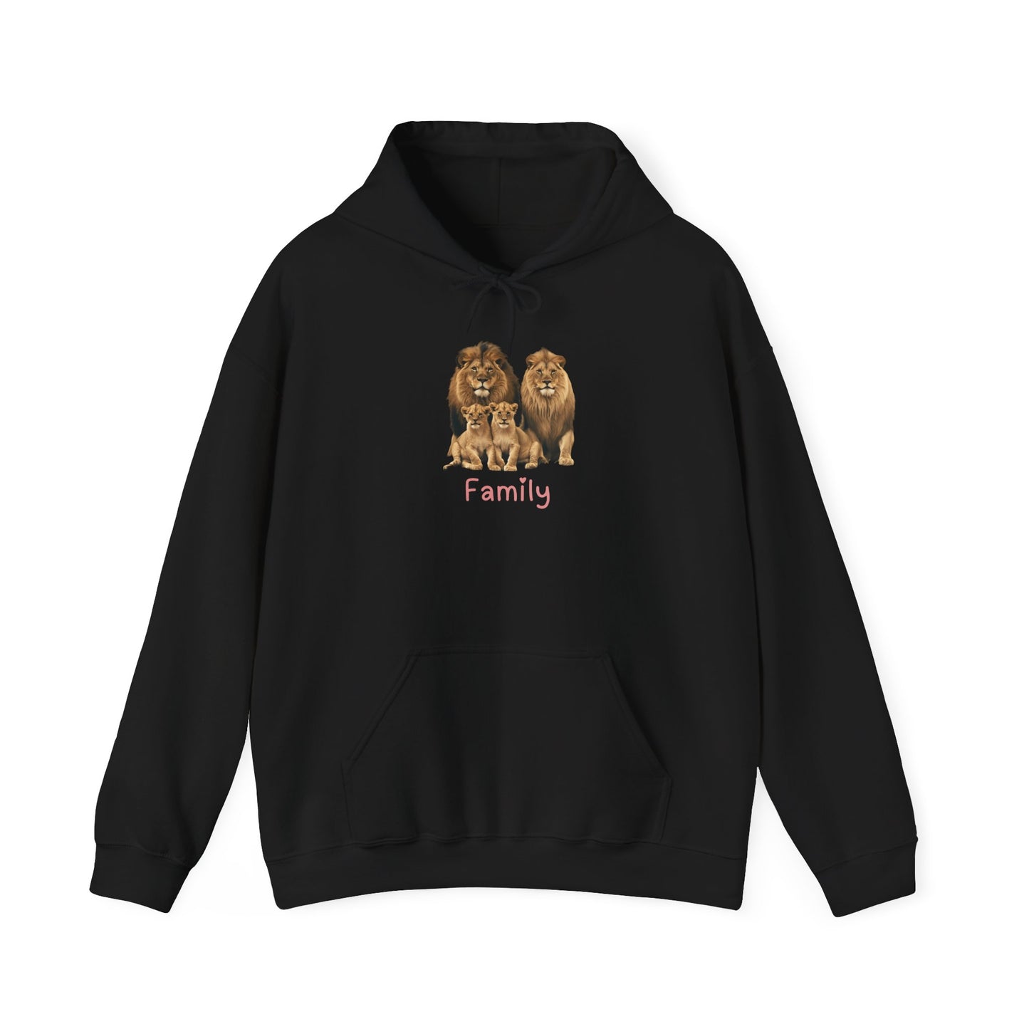 Lion Family Unisex Hooded Sweatshirt