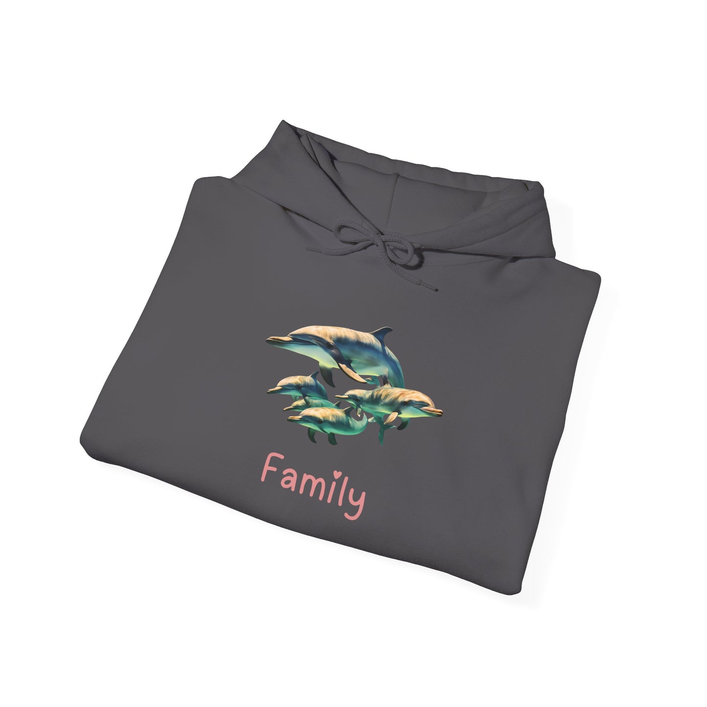 Dolphin Family Unisex Hooded Sweatshirt