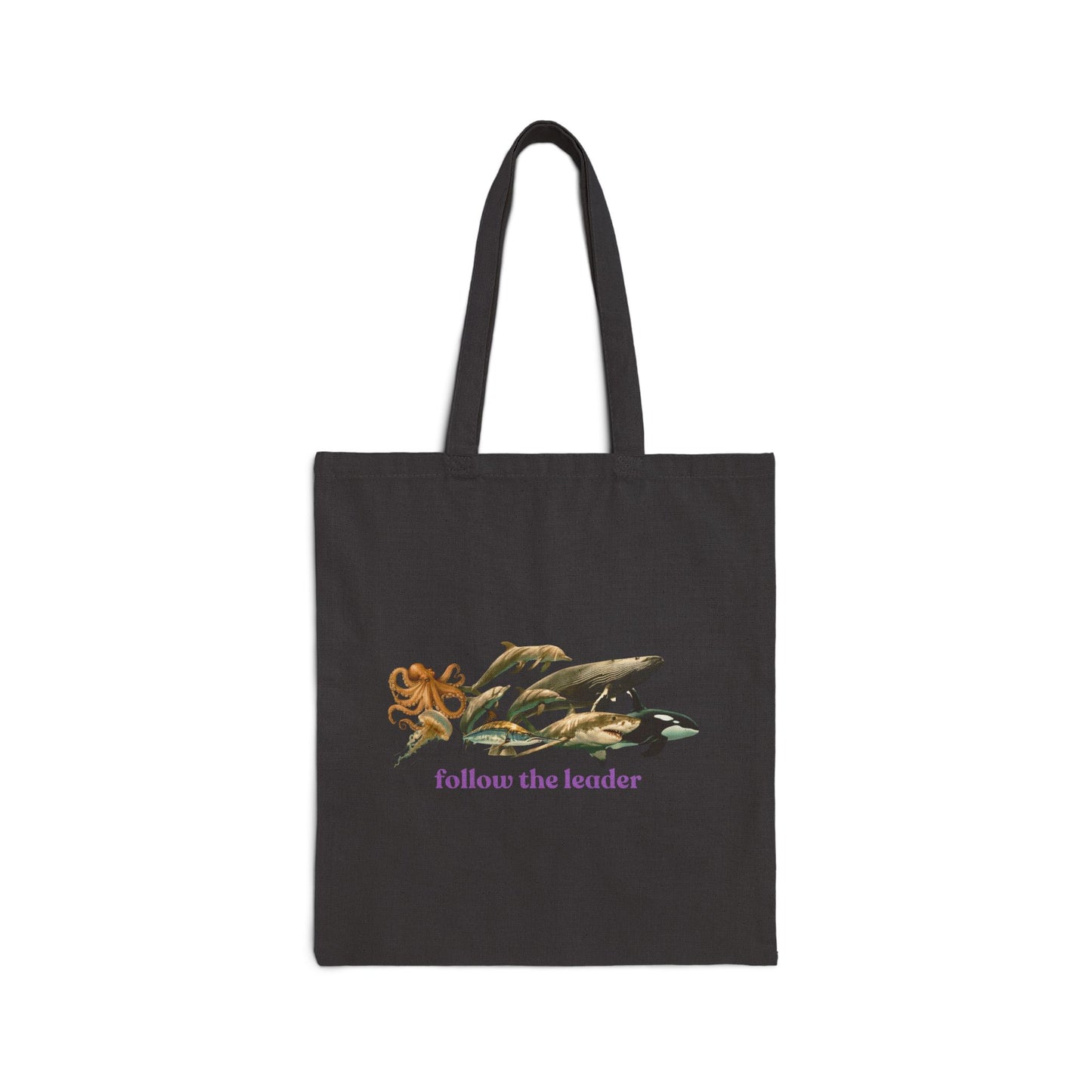 Follow The Leader Cotton Canvas Tote Bag