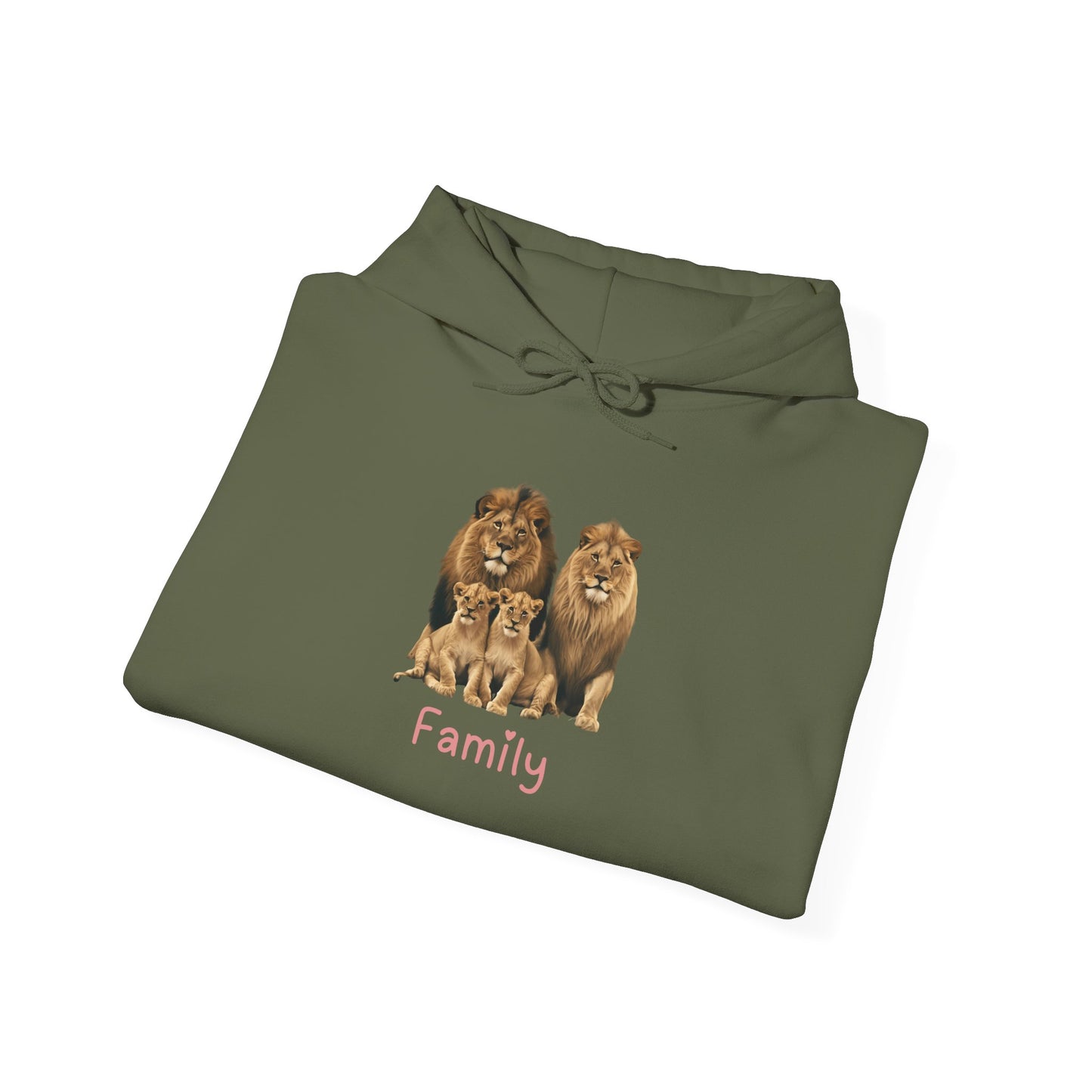 Lion Family Unisex Hooded Sweatshirt