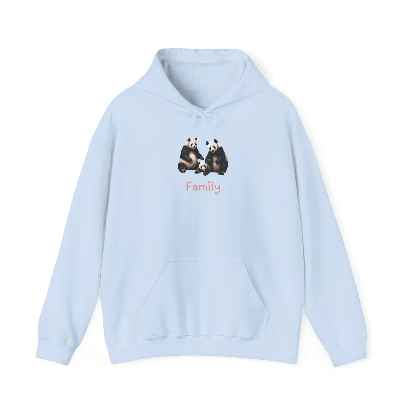 Panda Family Unisex Hooded Sweatshirt