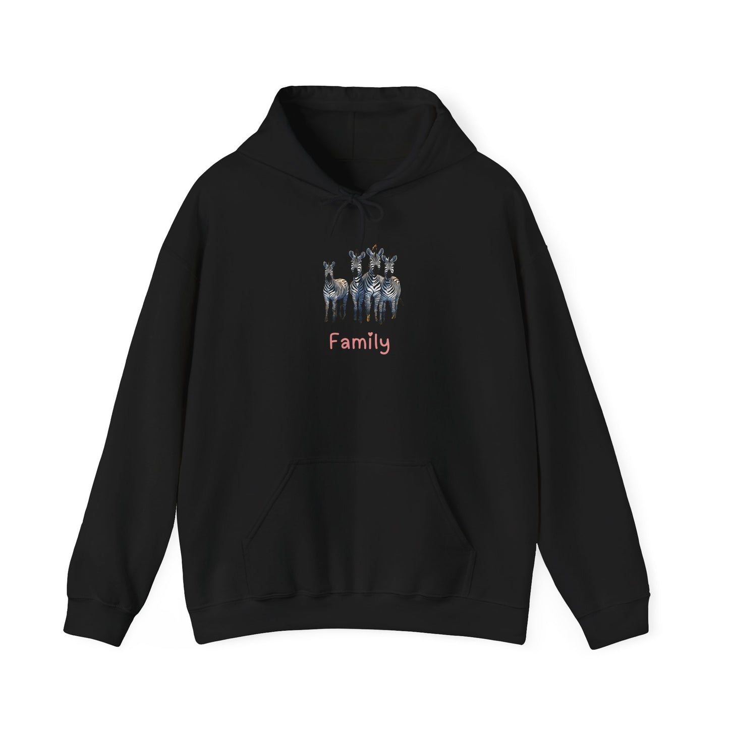 Zebra Family Unisex Hooded Sweatshirt