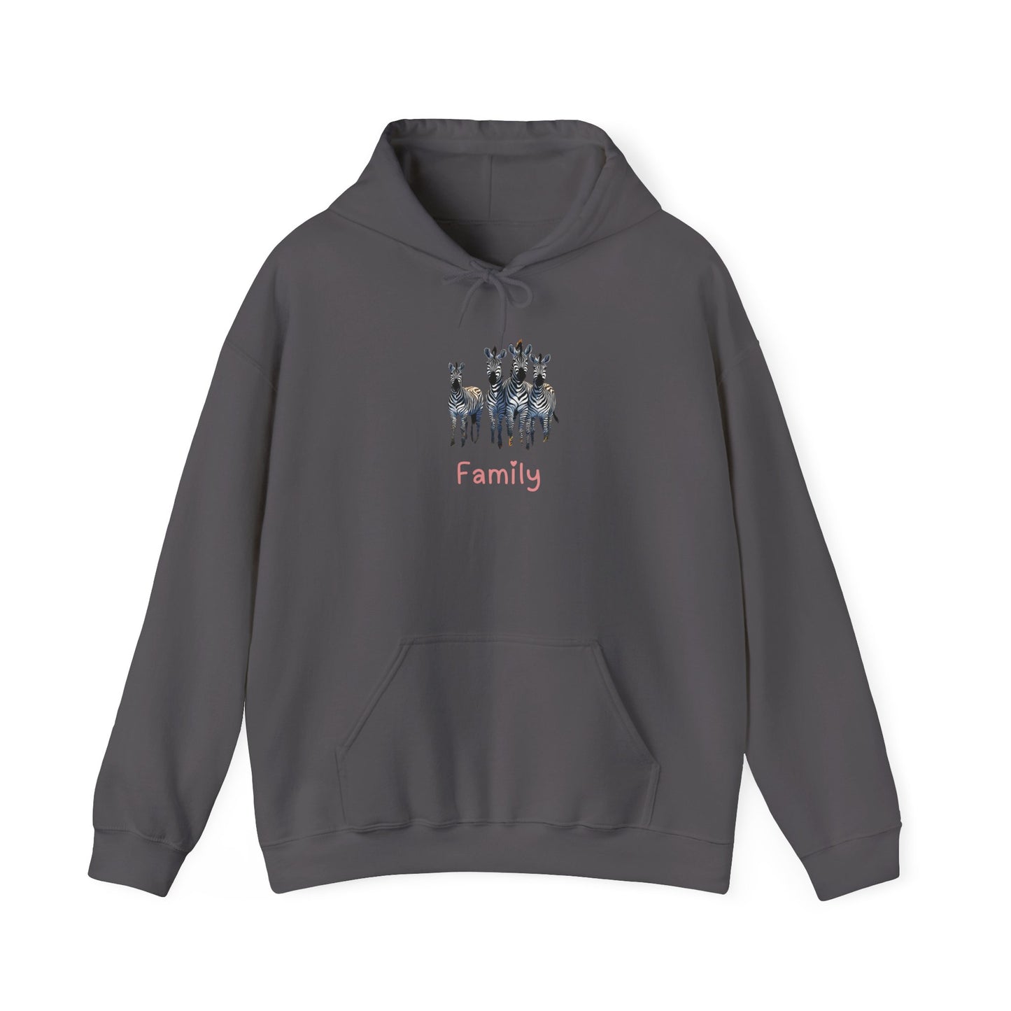 Zebra Family Unisex Hooded Sweatshirt