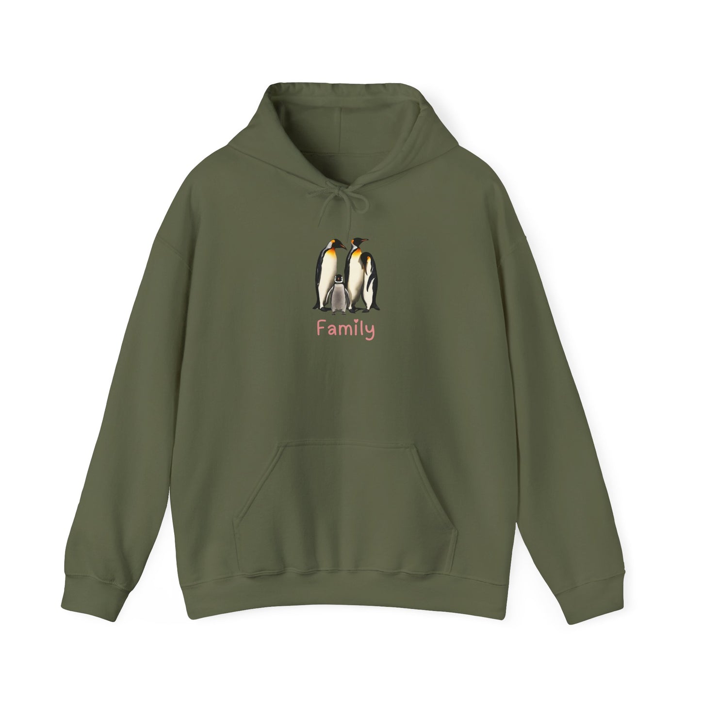 Penguin Family Unisex Hooded Sweatshirt