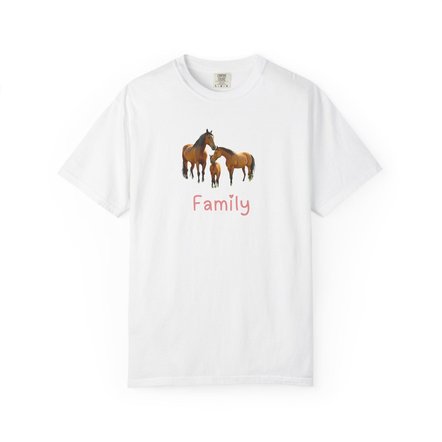 Horse Family Unisex Garment-Dyed T-Shirt