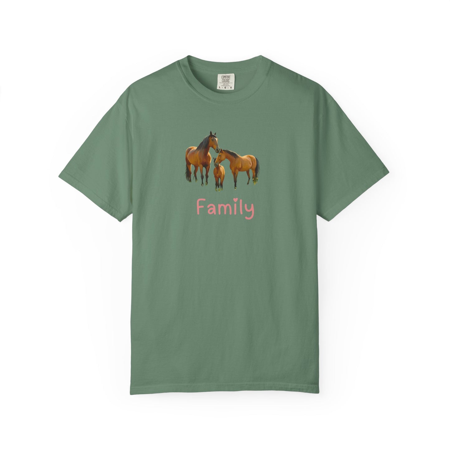 Horse Family Unisex Garment-Dyed T-Shirt