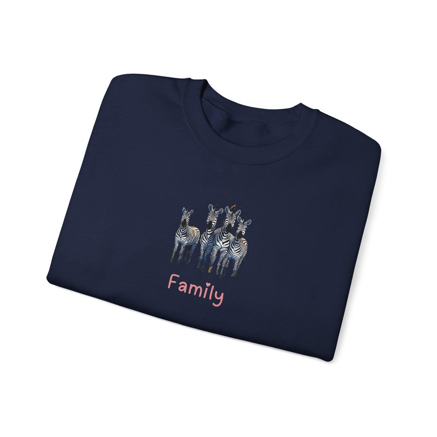 Zebra Family Unisex Crewneck Sweatshirt