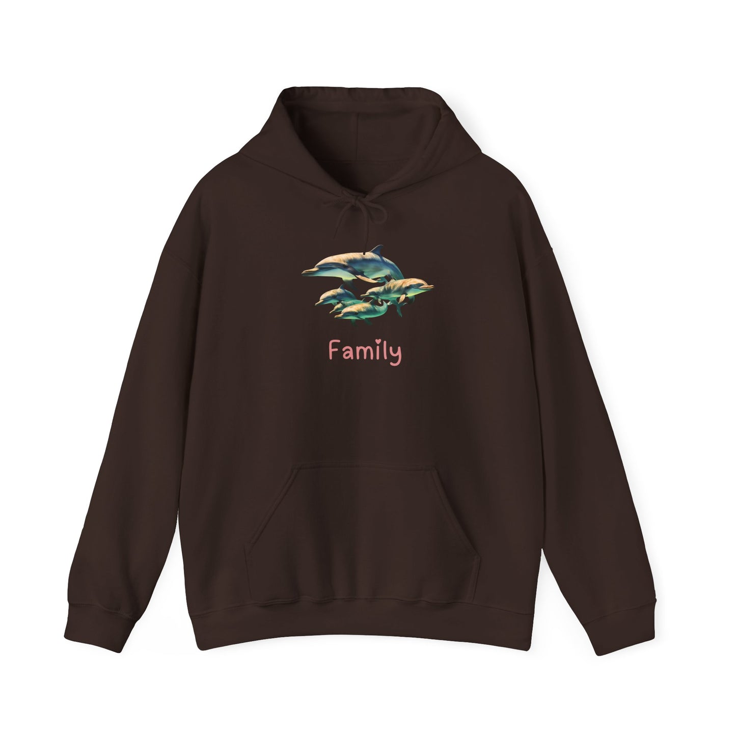 Dolphin Family Unisex Hooded Sweatshirt