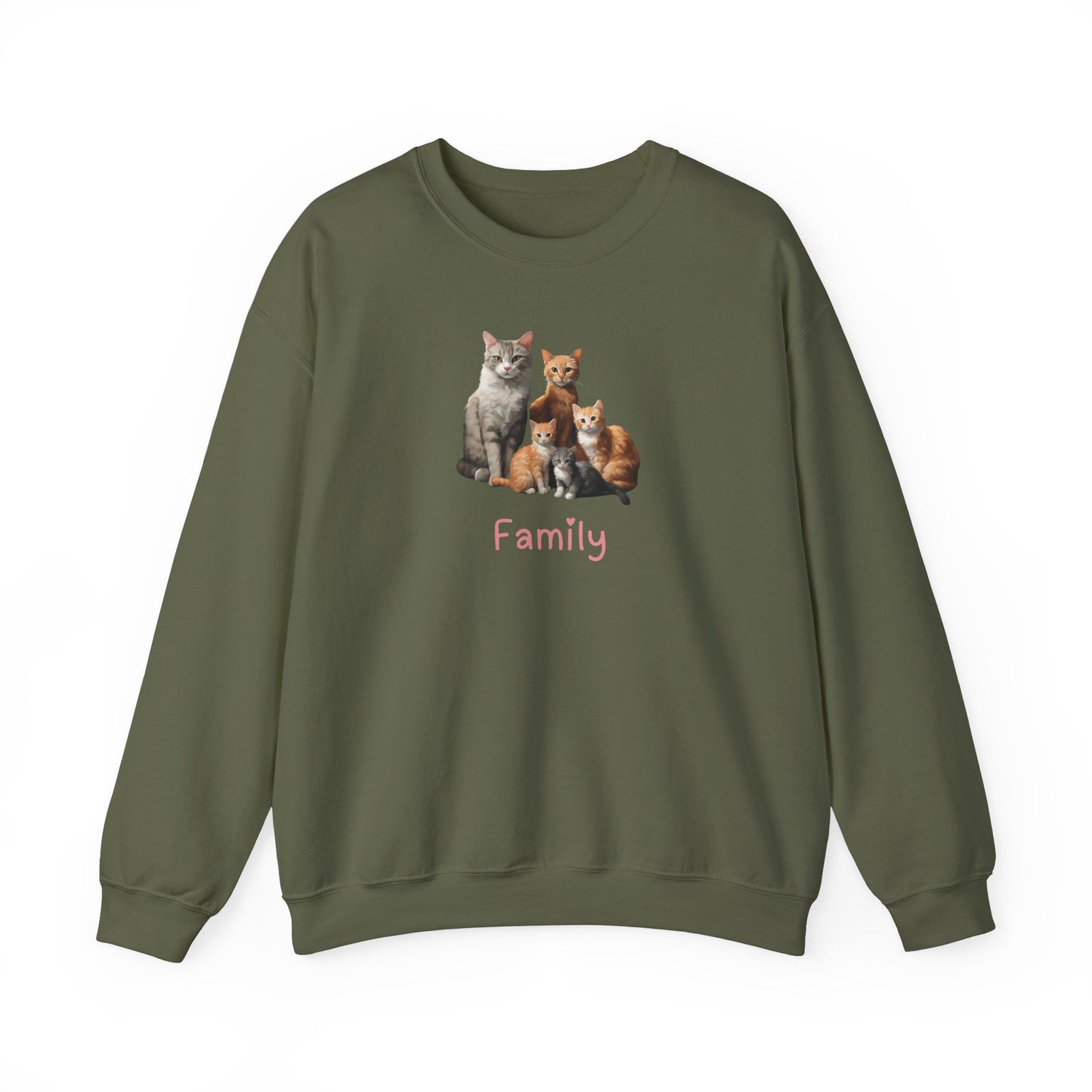 Cat Family  Unisex Crewneck Sweatshirt