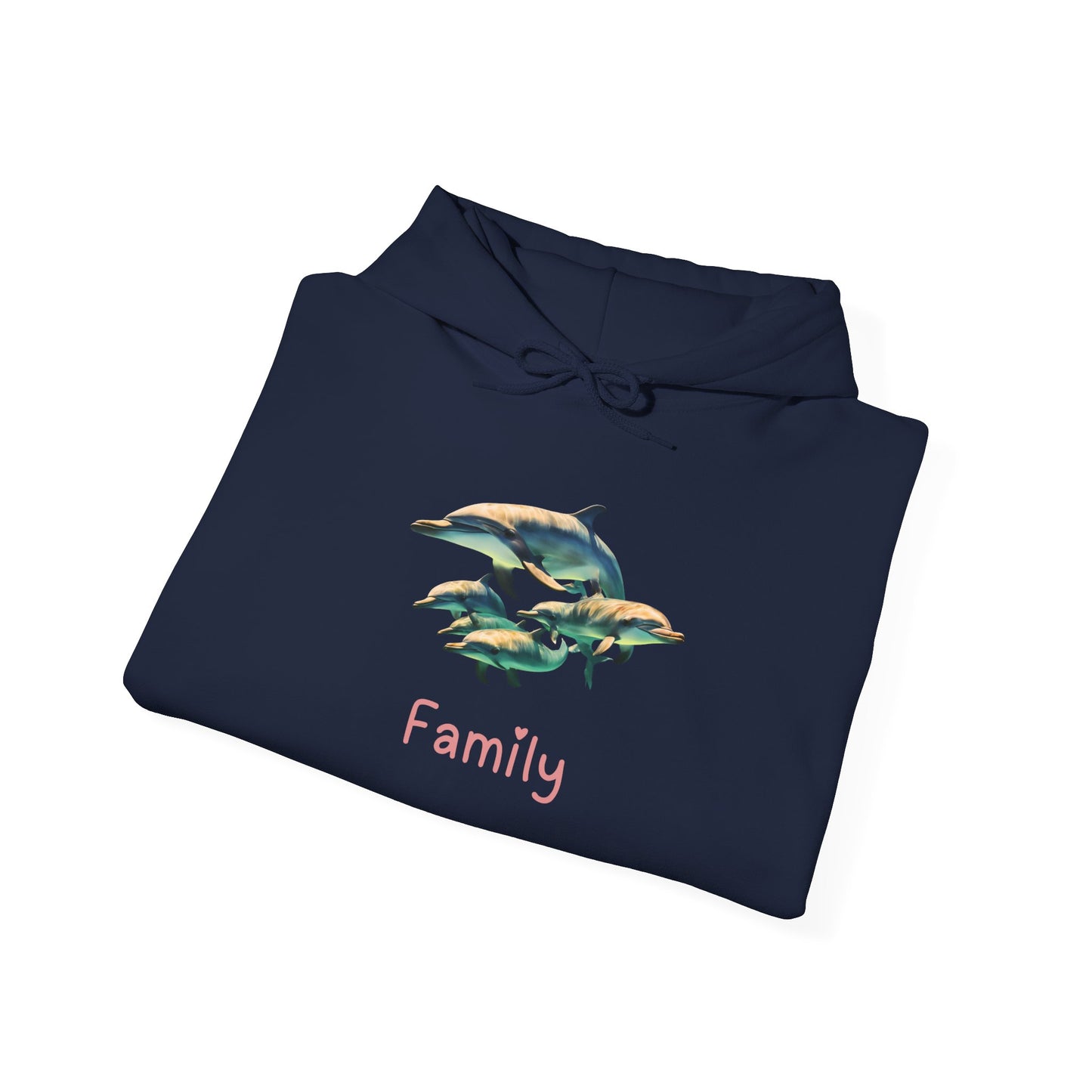 Dolphin Family Unisex Hooded Sweatshirt