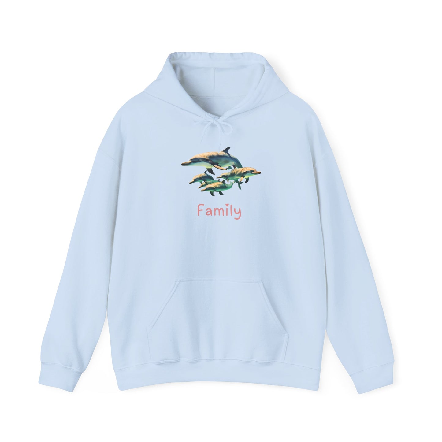 Dolphin Family Unisex Hooded Sweatshirt