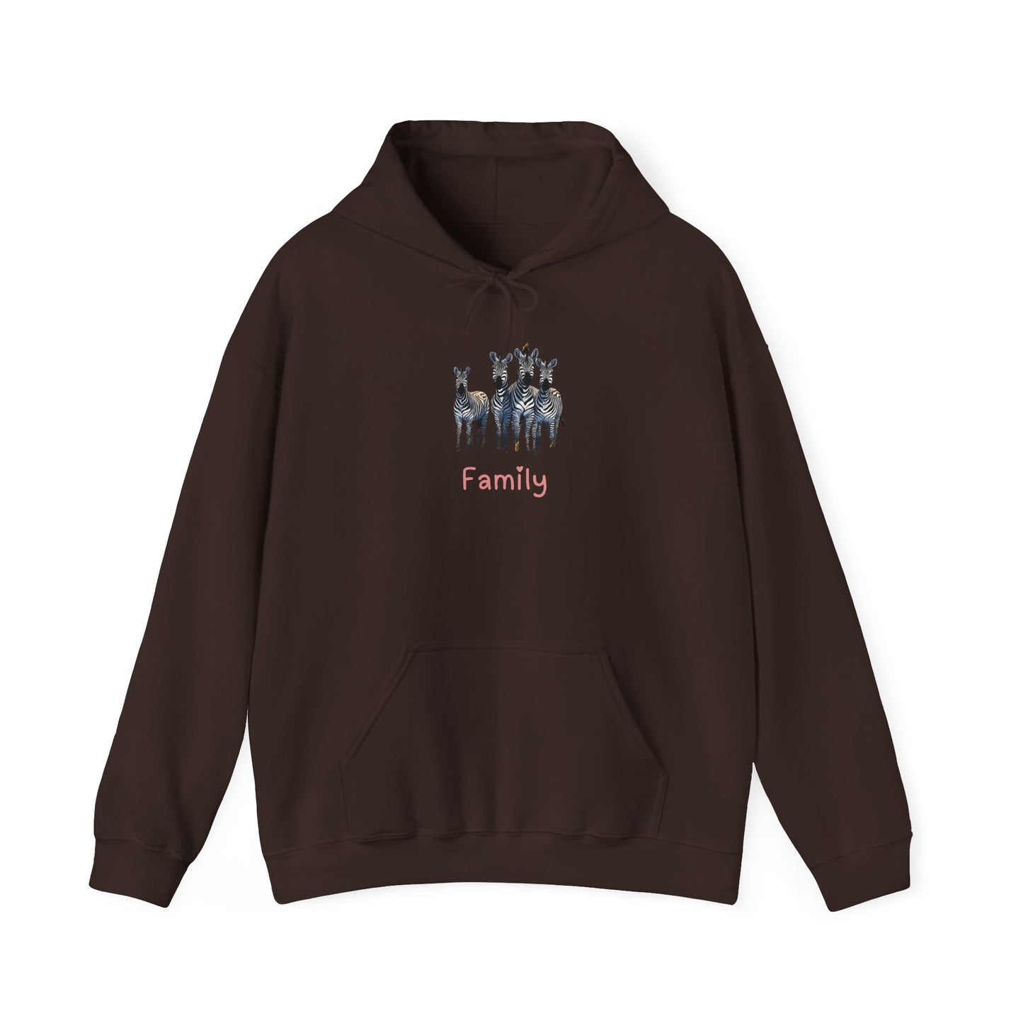Zebra Family Unisex Hooded Sweatshirt