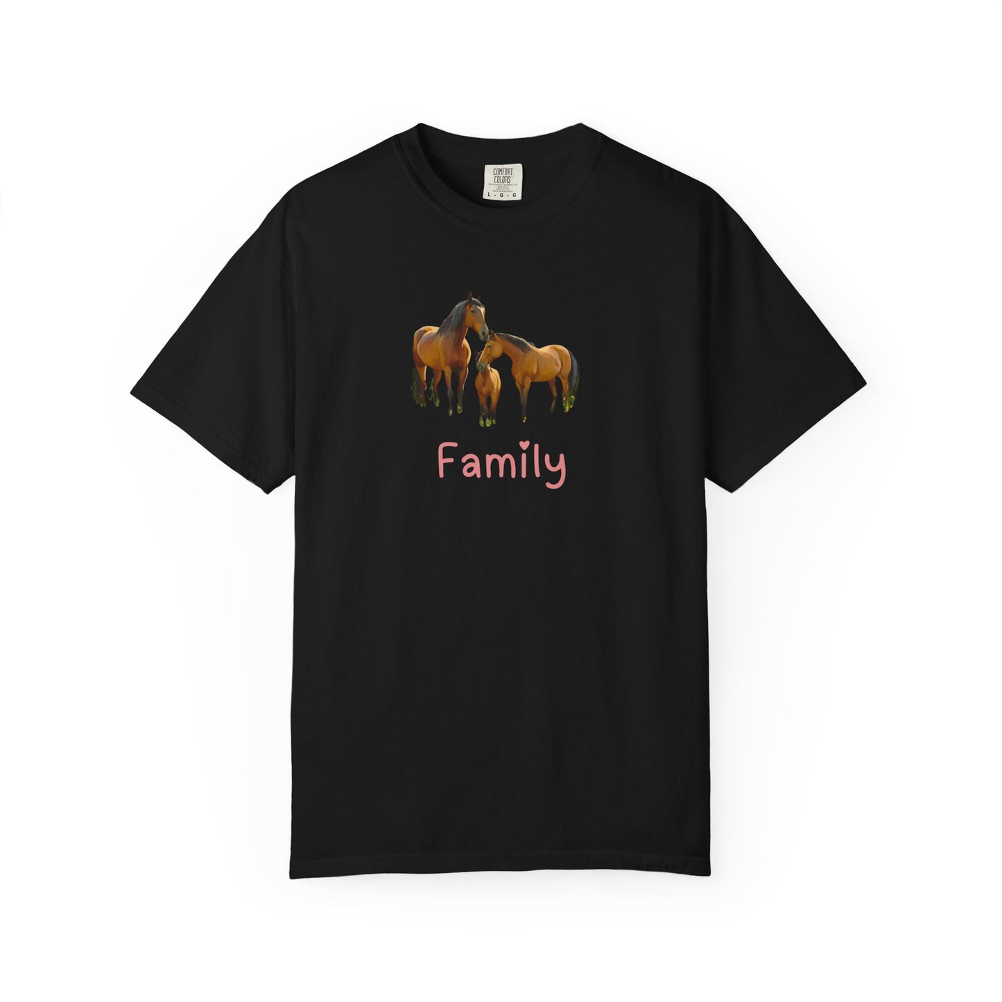 Horse Family Unisex Garment-Dyed T-Shirt