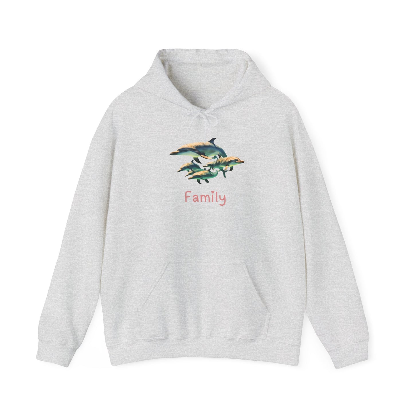 Dolphin Family Unisex Hooded Sweatshirt