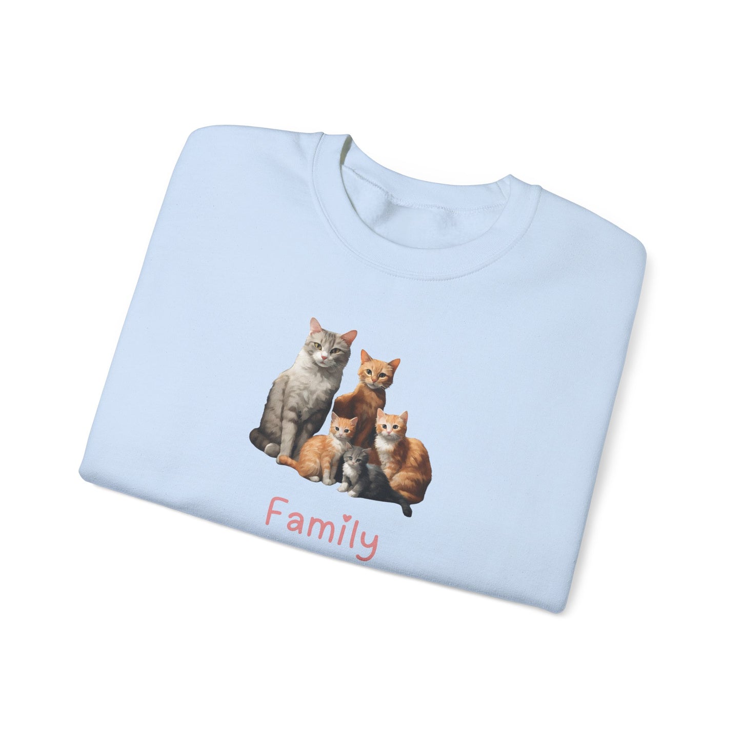 Cat Family  Unisex Crewneck Sweatshirt