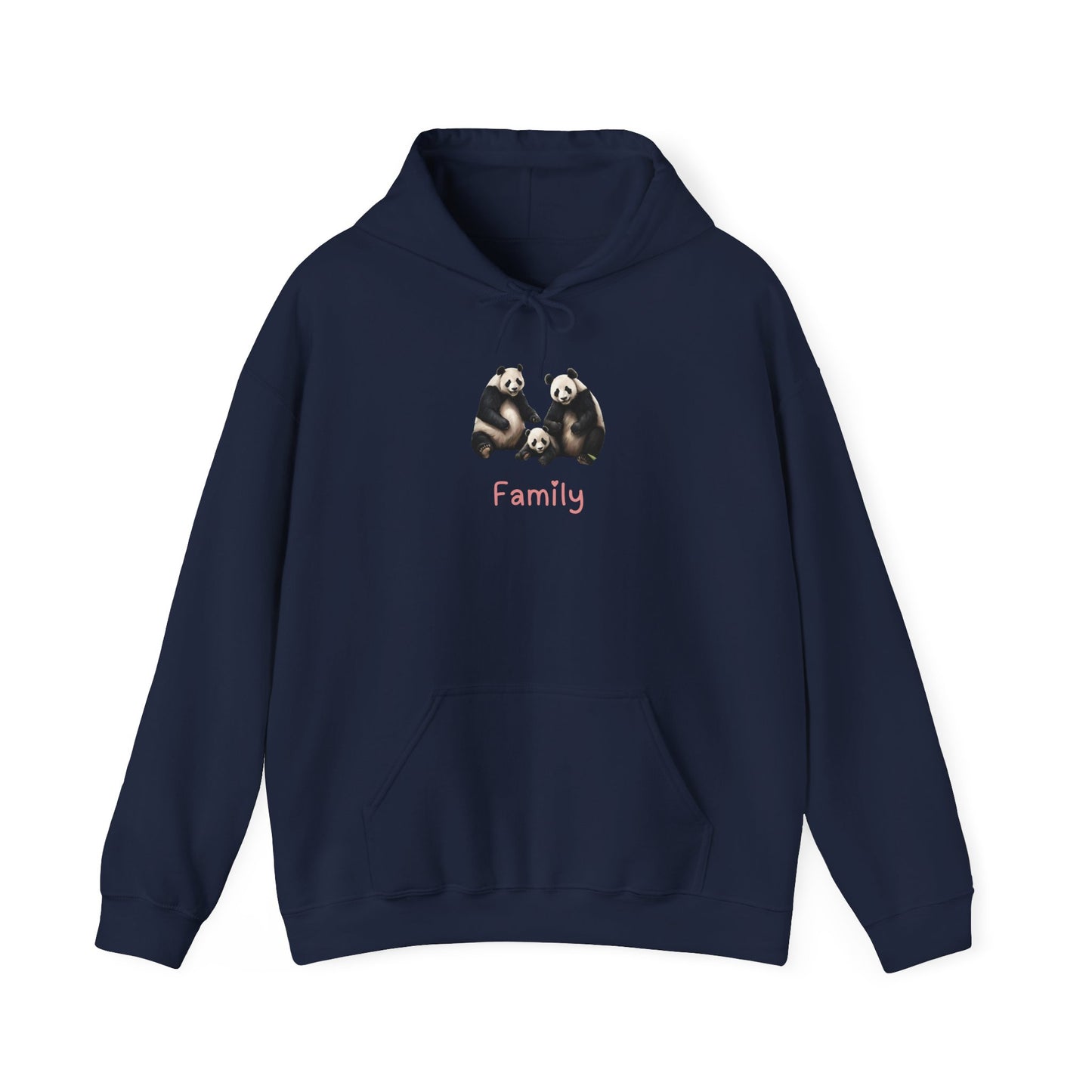 Panda Family Unisex Hooded Sweatshirt