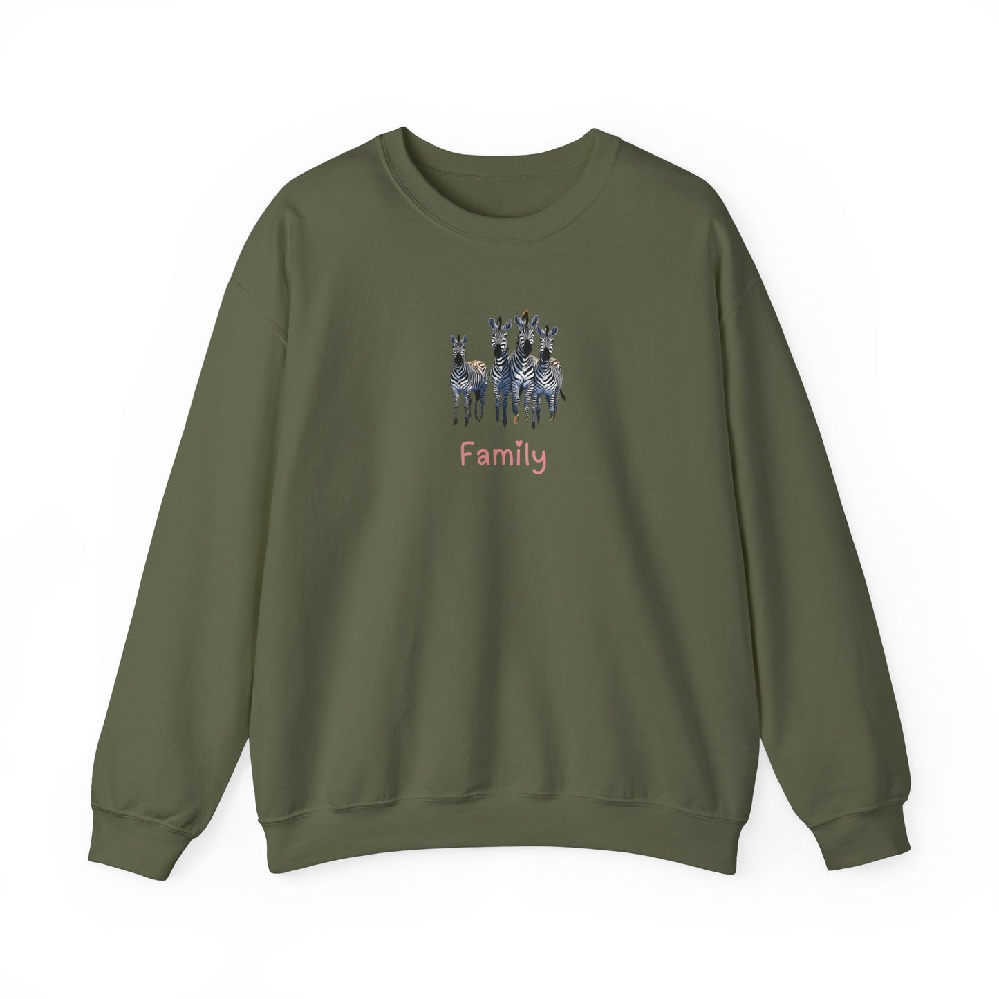 Zebra Family Unisex Crewneck Sweatshirt