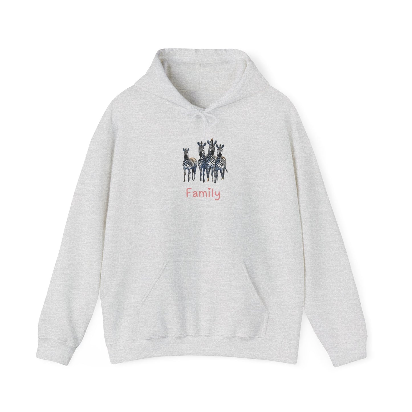 Zebra Family Unisex Hooded Sweatshirt