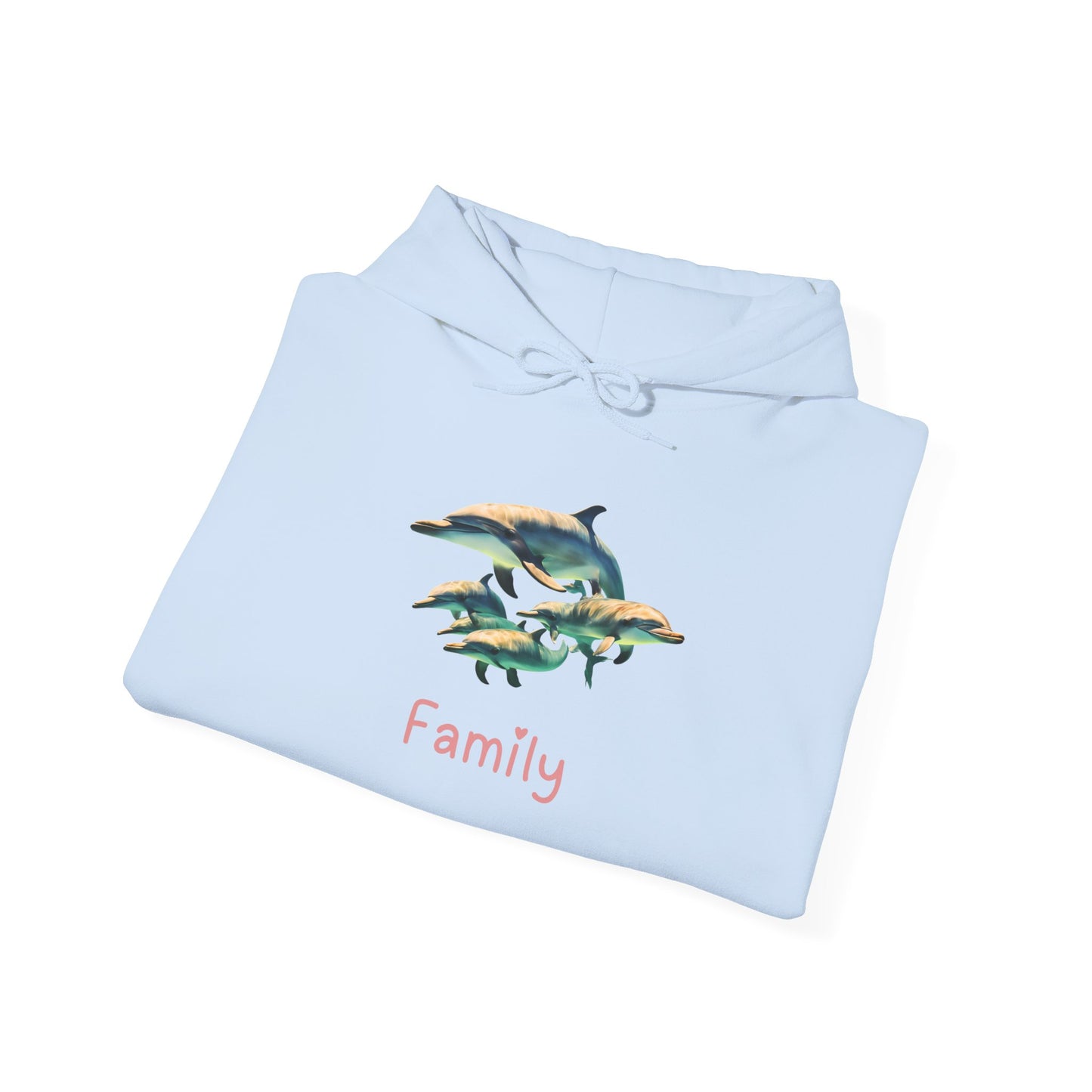 Dolphin Family Unisex Hooded Sweatshirt