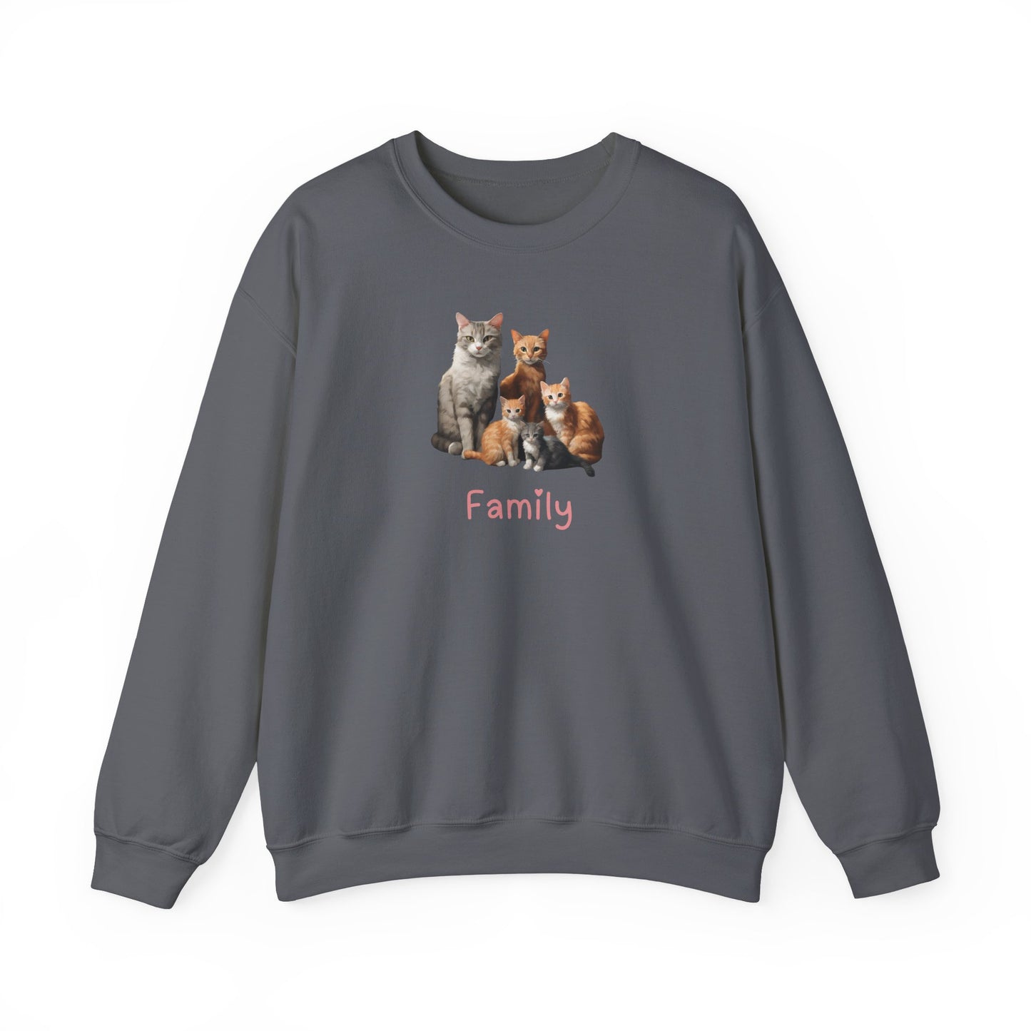 Cat Family  Unisex Crewneck Sweatshirt