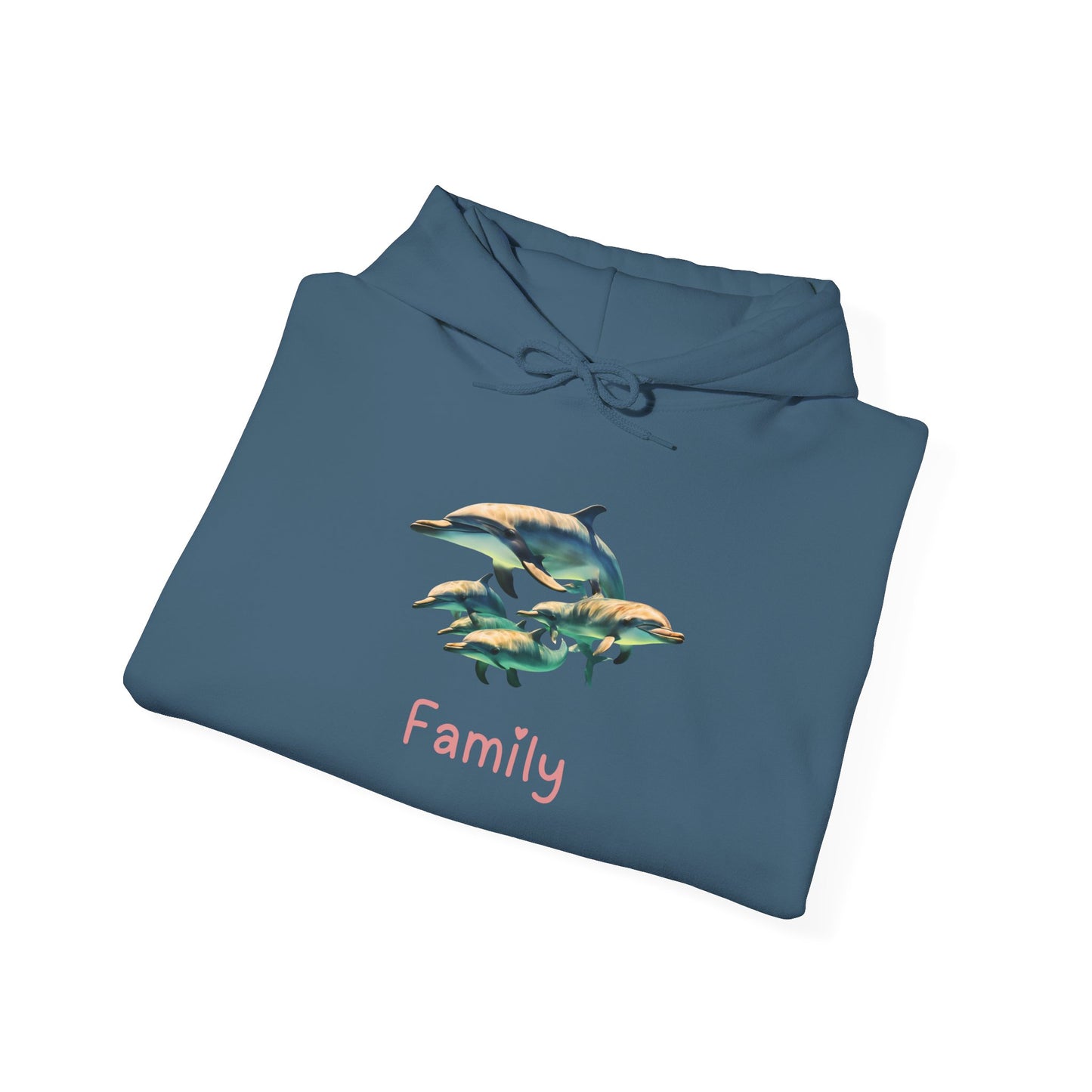 Dolphin Family Unisex Hooded Sweatshirt