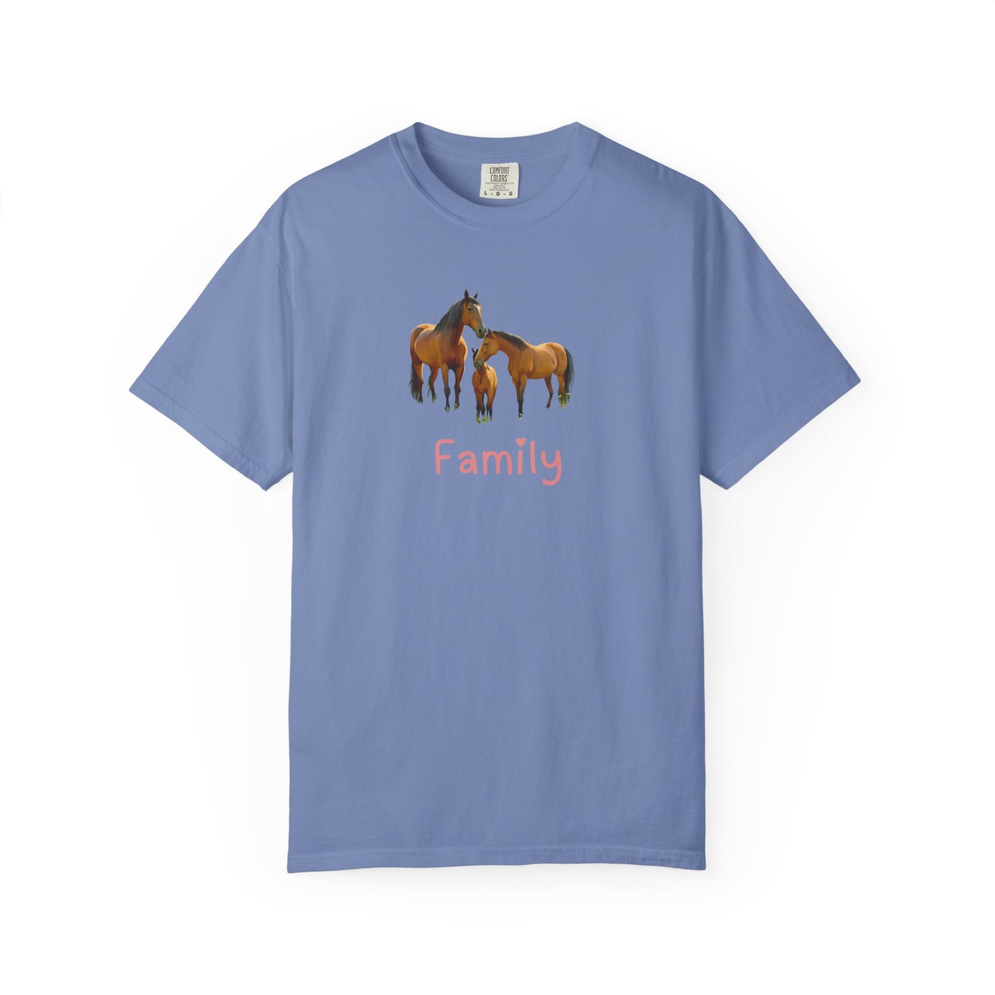 Horse Family Unisex Garment-Dyed T-Shirt