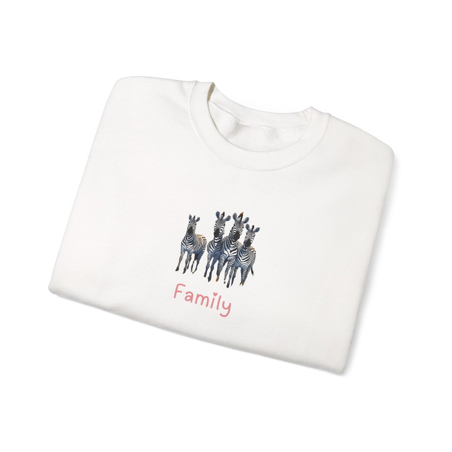 Zebra Family Unisex Crewneck Sweatshirt