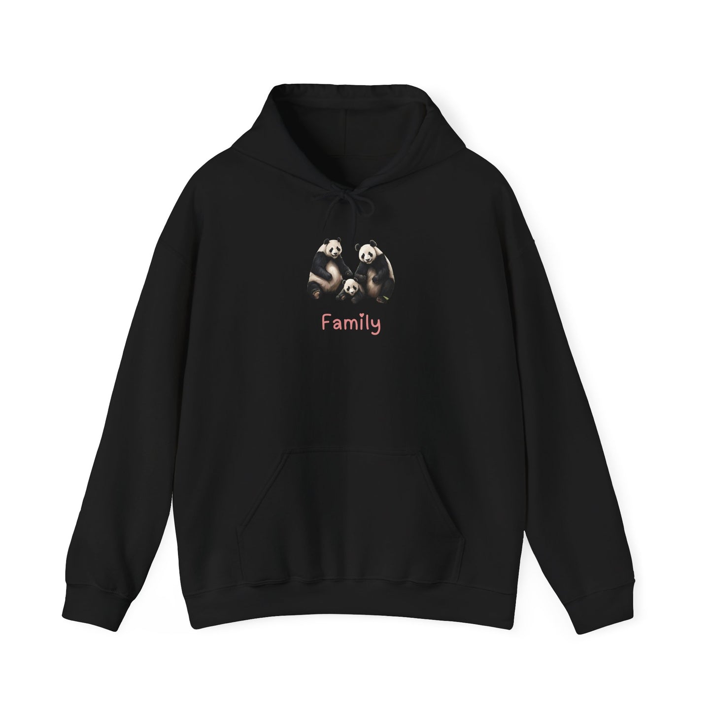 Panda Family Unisex Hooded Sweatshirt