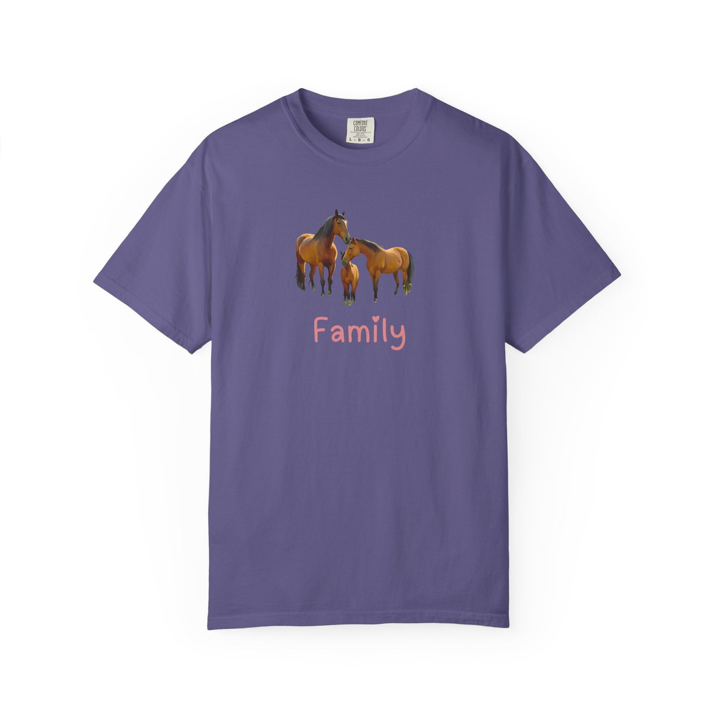 Horse Family Unisex Garment-Dyed T-Shirt