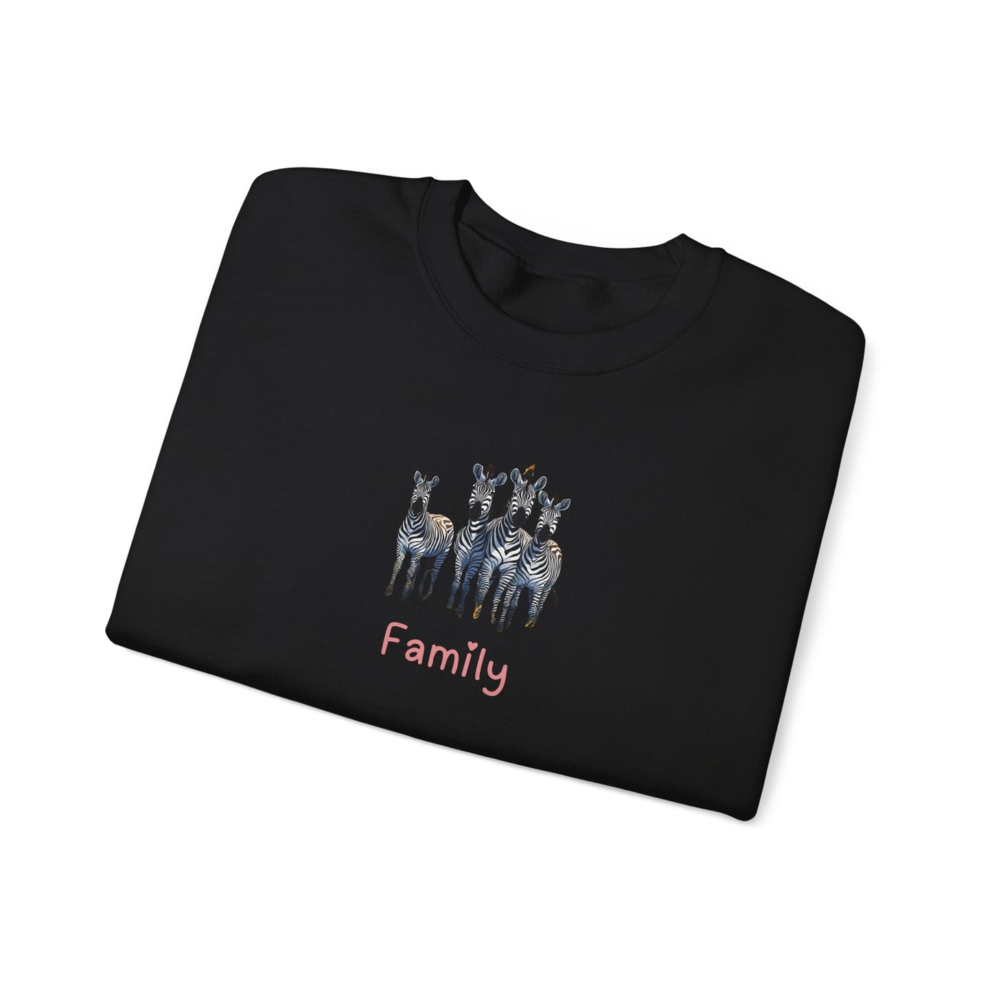 Zebra Family Unisex Crewneck Sweatshirt