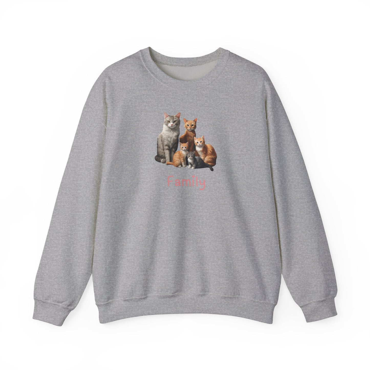 Cat Family  Unisex Crewneck Sweatshirt