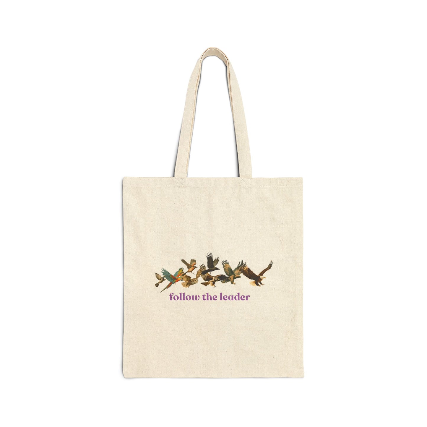 Follow The Leader Cotton Canvas Tote Bag