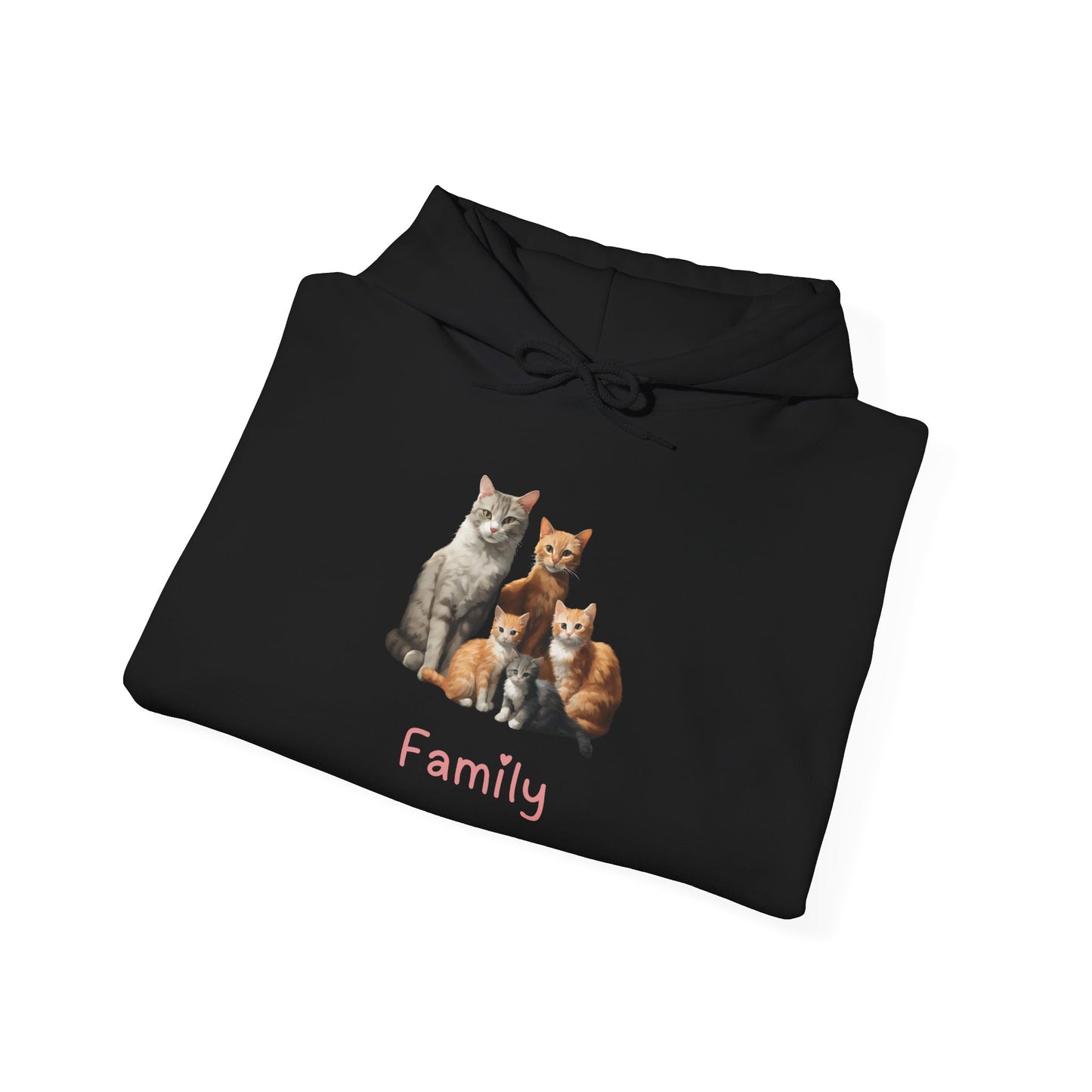 Cat Family Unisex Hooded Sweatshirt