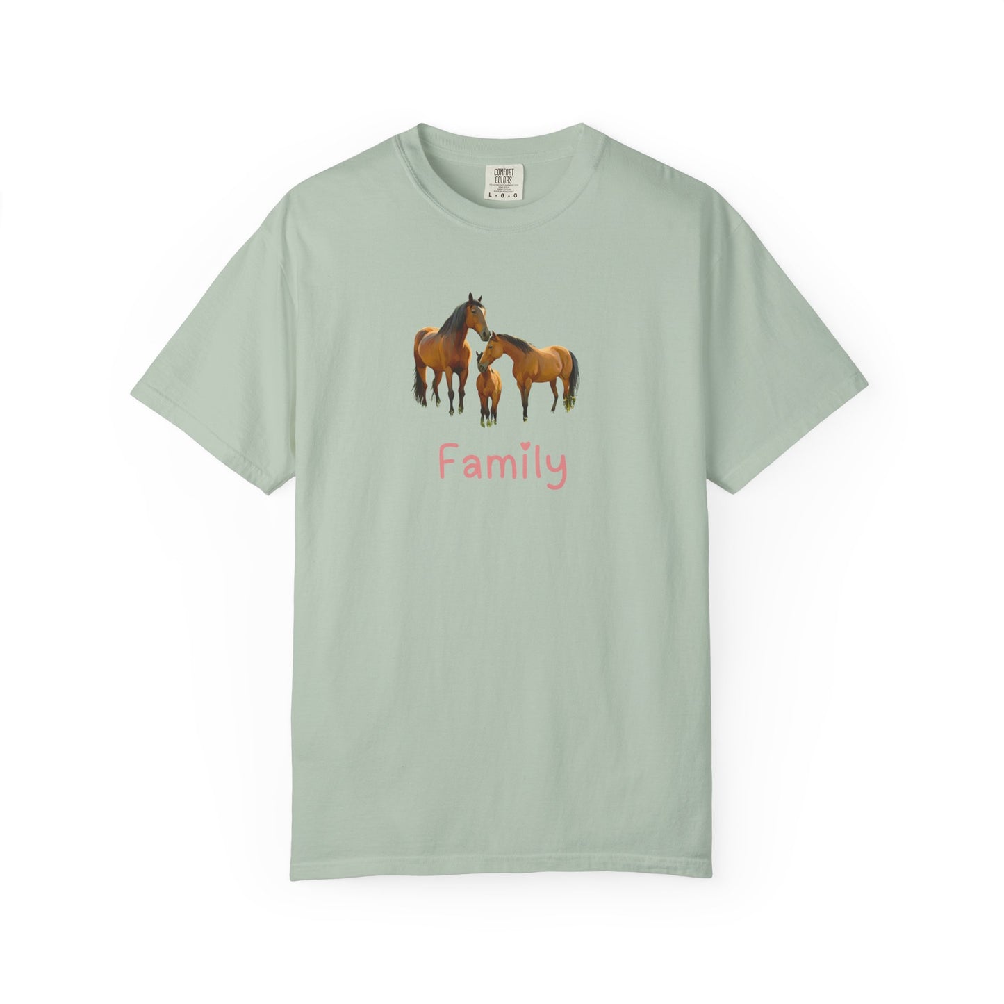 Horse Family Unisex Garment-Dyed T-Shirt